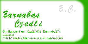 barnabas czedli business card